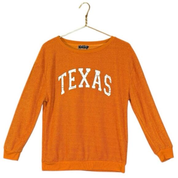 Game Couture Texas Sweater | Burnt Orange Soft Knit Pullover Gameday | Small - Picture 10 of 11